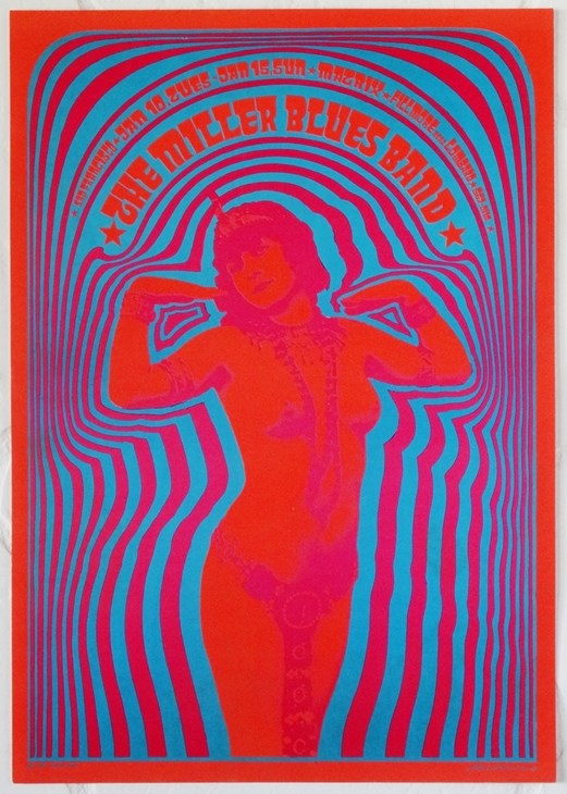 Fillmore 1967 concert poster The Miller Blues Band 