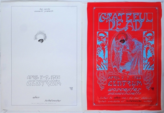 Grateful Dead Poster Worcester Centrum April 7-9 1988 Excellent Condition 