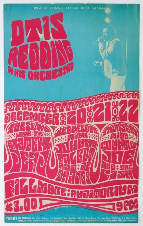 Concertposterauction.com - BG Otis Redding Dead Wes Wilson Fillmore Auditorium